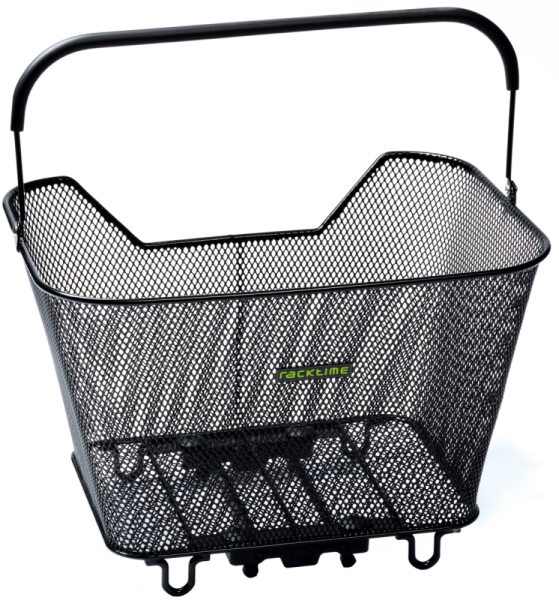 Racktime Gepäckträgerkorb Bask-it large, 43 x 31 x 29cm, mit Snap-it Adapter, schwarz