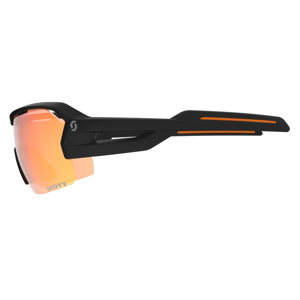 Scott Sunglasses Spur - black matt/orange/red chrome enhancer + clear