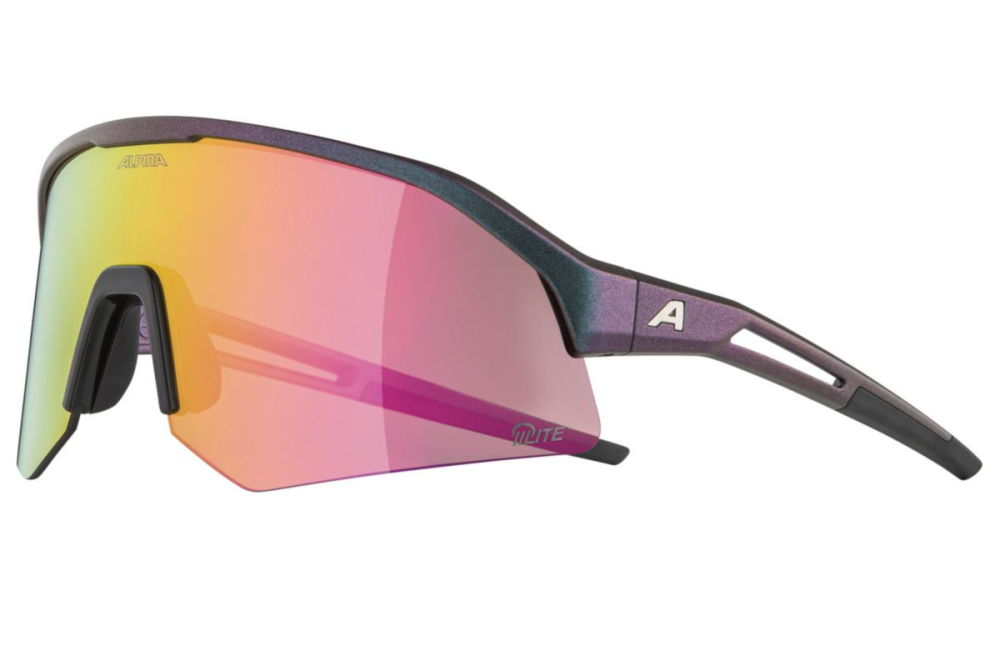 Alpina SONIC HR Q-LITE, black matt-purple, mirror pink,