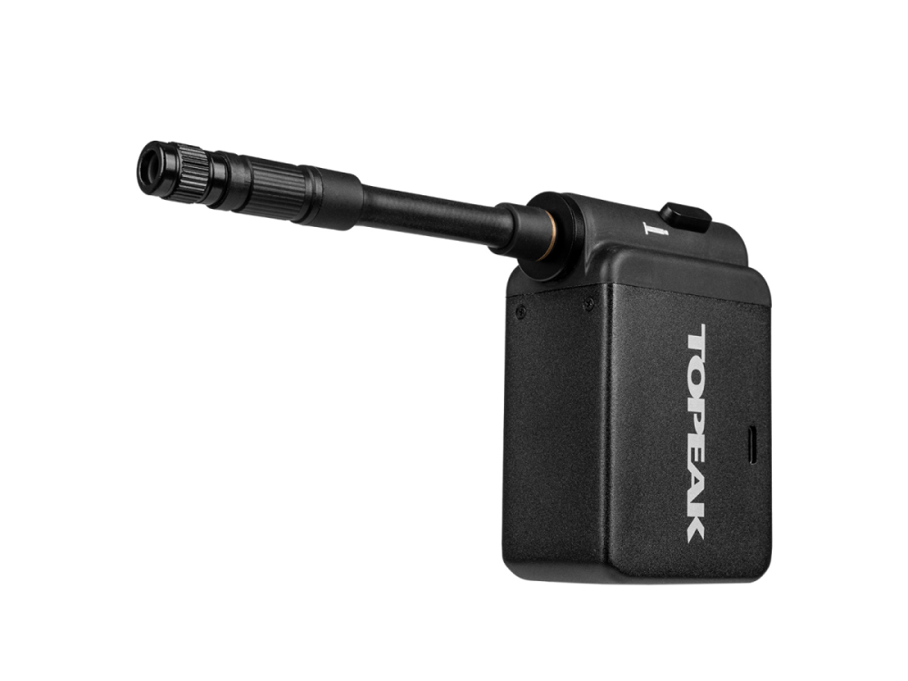Topeak E-Booster Digital - Elektro Pumpe, USB-C Charger, Presta / Schrader Ventil, 120psi / 8bar