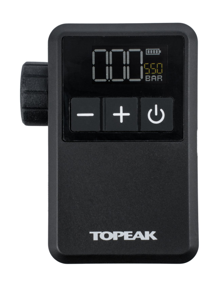 Topeak E-Booster Digital Mini - Elektronische Pumpe, OLED Display, max 120psi