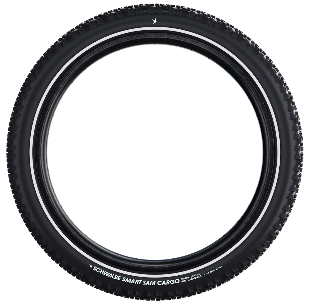 Schwalbe Pneu Smart Sam Cargo 26x2.35 Addix E starr mit Reflexstreifen black