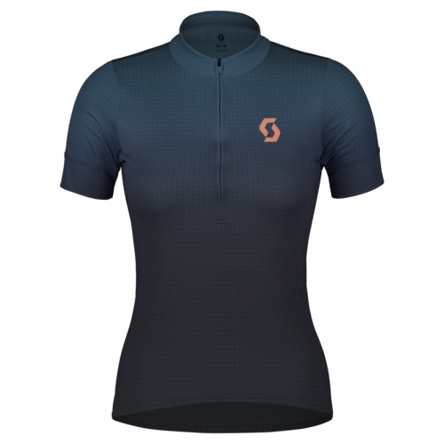 Scott Shirt W's Endurance 15 SS - metal blue/dark blue/EU XL
