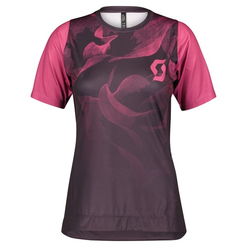 Scott Shirt W's Trail Vertic Pro SS - carmine pink/dark purple/EU M
